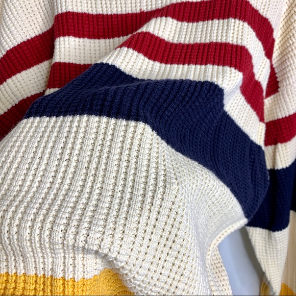 L Knitted Nautica Sweater Large striped - Picture 6 of 8